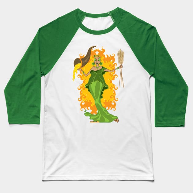 Abundantia Baseball T-Shirt by The Cuban Witch